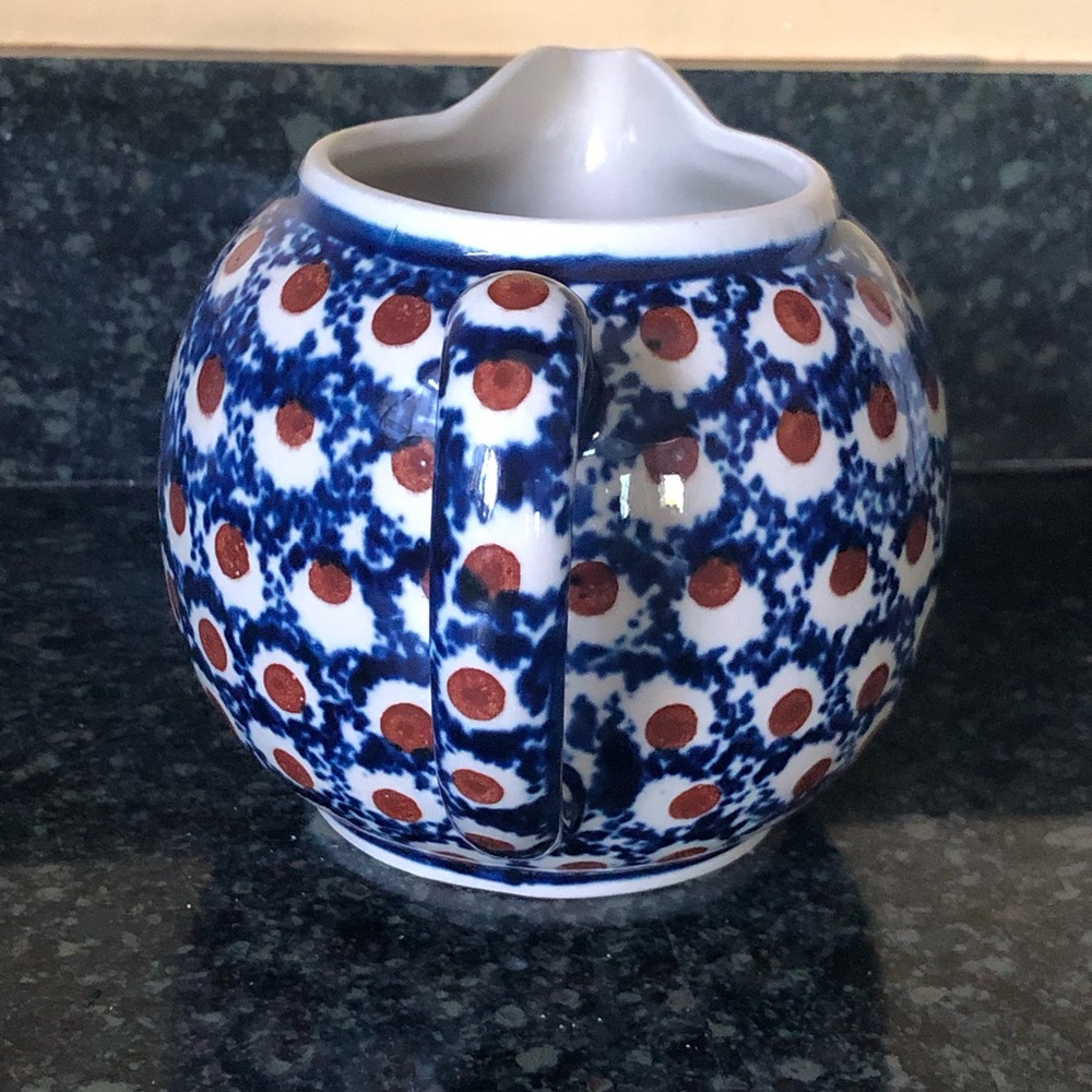 Boleslawiec Hand Made Polish Pottery Creamer Pitcher - Picture 3 of 9